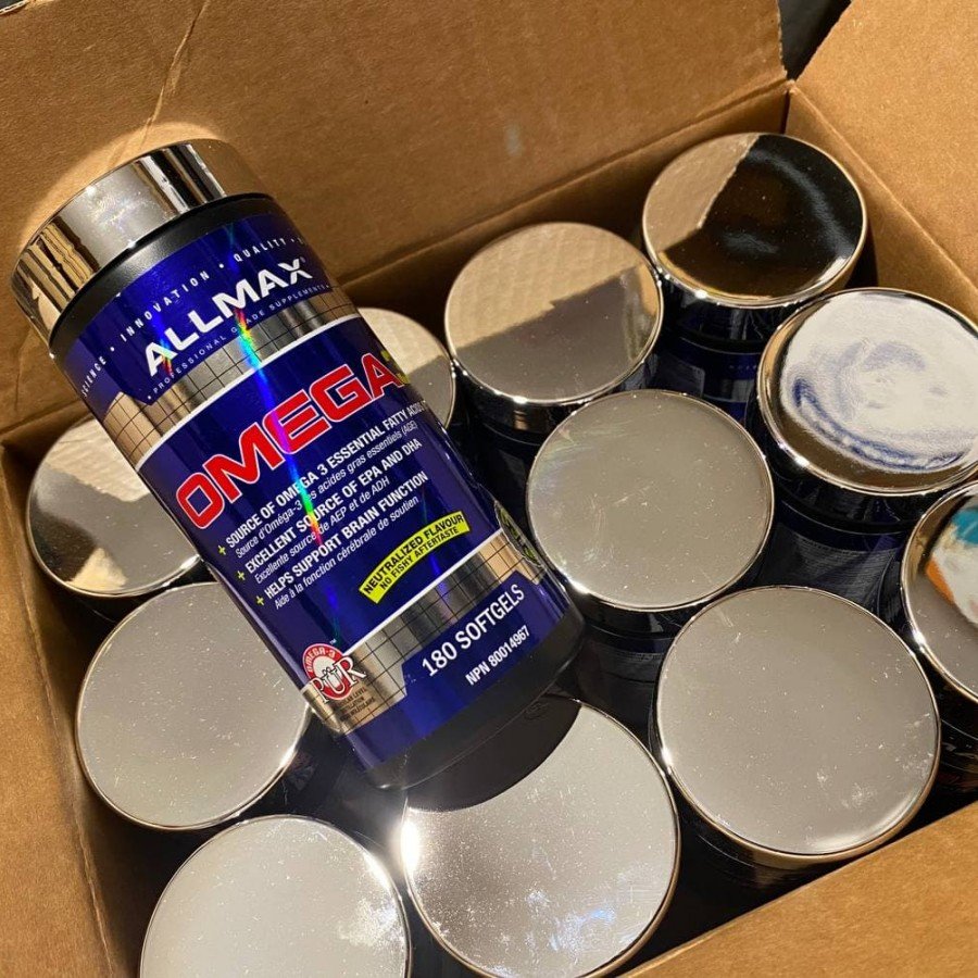خرید امگا 3 آلمکس 180 سافتژل روغن ماهی اصل | AllMax Nutrition Omega 3 | bbsupp