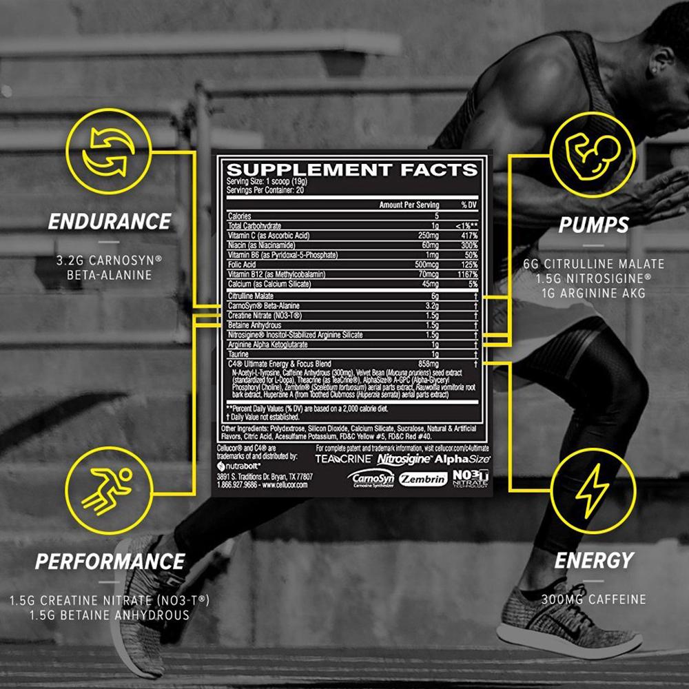 مکمل پمپ سلوکور سی فور التیمیت | CELLUCOR C4 ULTIMATE